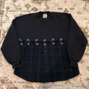 Vintage Reworked Sweatshirt w/ Grommets and Rings